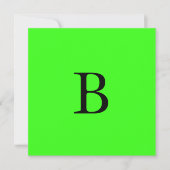 Monogram Initials Neon Green Bright Cool (Vorderseite)