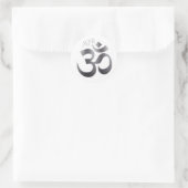 Monogram Initials Om Symbol 1.5-in Rundsticker Runder Aufkleber (Tasche)
