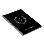 Monogram Initials Paar Family Kranz Multi-Foto Notizblock (Rechte Seite)