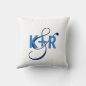 Monogram Initials Personalisiert Wedding Pillow2 Kissen (Rückseite)