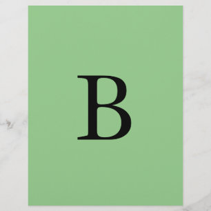 Monogram Initials Sage Green Colorful Individuelle Briefbogen