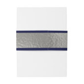 Monogram Initials Silver Ribbon Wedding Einladungsbanderole (Rückseitenbeispiel)