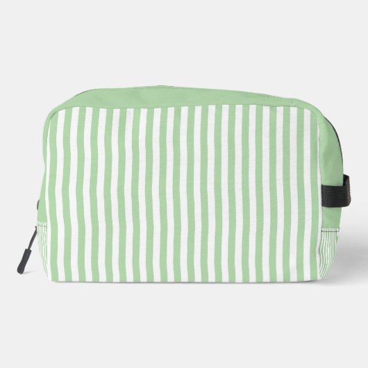 Monogram Initials Striped Custom Waschbeutel (Rückseite)