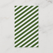 MONOGRAM INITIALS Tab Moderne Armee grau weiß Visitenkarte (Rückseite)