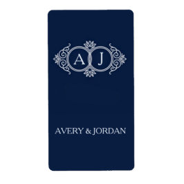 Monogram initials wedding  frame minimal design 