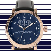 Monogram initials wedding  frame minimal design  armbanduhr