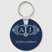 Monogram initials wedding  frame minimal design  schlüsselanhänger (Vorderseite)