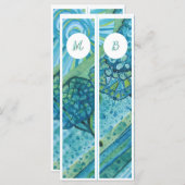 Monogram Initials Whimsical Two Lesezeichens (Vorne/Hinten)