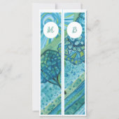 Monogram Initials Whimsical Two Lesezeichens (Vorderseite)