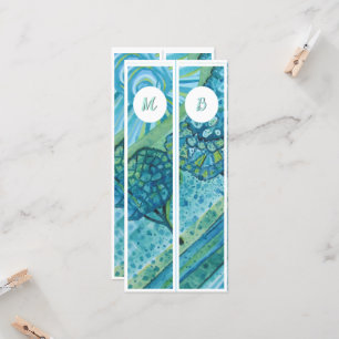 Monogram Initials Whimsical Two Lesezeichens