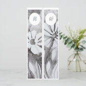 Monogram Initials Whimsical Two Lesezeichens (Stehend Vorderseite)