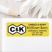 Monogram Initials Wildblume Honey Jar Labels (Insitu)