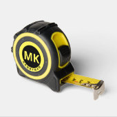 Monogram Initials Yellow Black Handyman Business Maßband (Winkel)