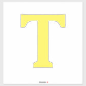 Monogram Initials Yellow Bold Individuelle Name Tr Aufkleber (Blatt)