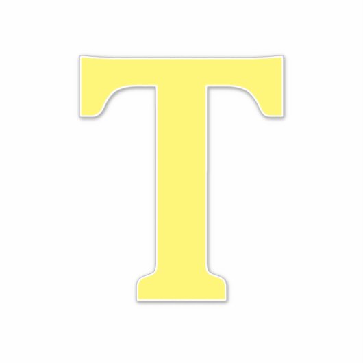 Monogram Initials Yellow Bold Individuelle Name Tr Aufkleber (Vorderseite)