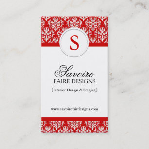 Monogram Interior Decorator Business Cards Visitenkarte