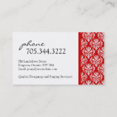 Monogram Interior Decorator Business Cards Visitenkarte (Rückseite)