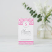 Monogram Interior Decorator Business Cards Visitenkarte (Stehend Vorderseite)