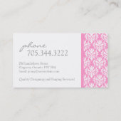 Monogram Interior Decorator Business Cards Visitenkarte (Rückseite)