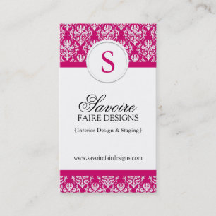 Monogram Interior Decorator Business Cards Visitenkarte