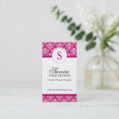 Monogram Interior Decorator Business Cards Visitenkarte (Stehend Vorderseite)