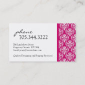 Monogram Interior Decorator Business Cards Visitenkarte (Rückseite)