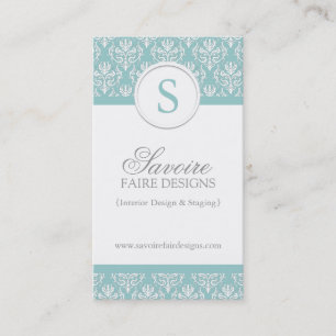 Monogram Interior Decorator Business Cards Visitenkarte
