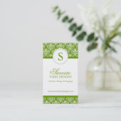 Monogram Interior Decorator Business Cards Visitenkarte (Stehend Vorderseite)