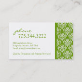 Monogram Interior Decorator Business Cards Visitenkarte (Rückseite)