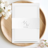 Monogram Invitation Belly Band