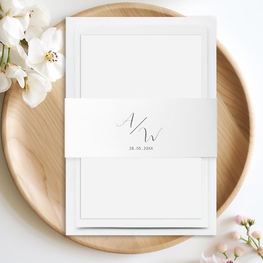 Monogram Invitation Belly Band