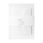 Monogram Invitation Belly Band (Vorderseite Beispiel)