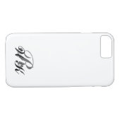 Monogram iPhone 7 Case in weiß (Rückseite (Horizontal))