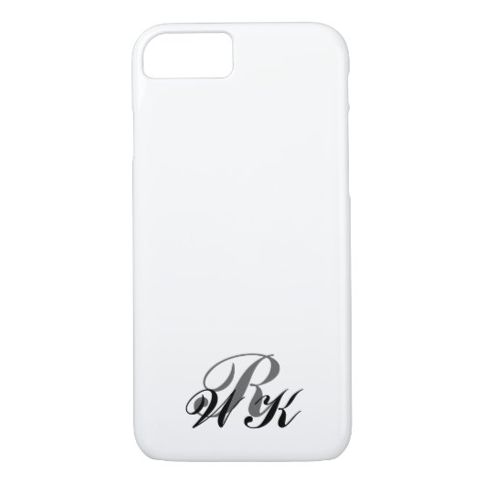 Monogram iPhone 7 Case in weiß (Rückseite)