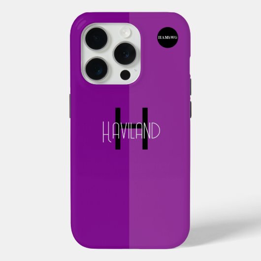 Monogram iPhone Case Zwei Tone HAMbWG (Rückseite)