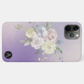 *~* Monogram Iridescent Pastel Lavendel Floral Case-Mate iPhone Hülle (Rückseite (Horizontal))