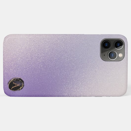 *~* Monogram Iridestin Pastel Lavendel Gradient Case-Mate iPhone Hülle (Rückseite (Horizontal))