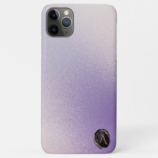 *~* Monogram Iridestin Pastel Lavendel Gradient Case-Mate iPhone Hülle (Rückseite)