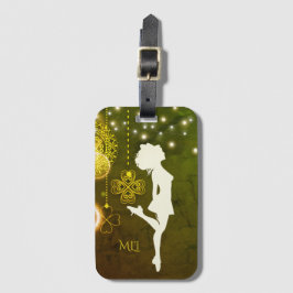 Monogram Irish Dance Celtic Clolies and Lights Gepäckanhänger