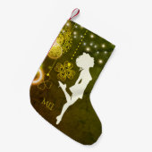 Monogram Irish Dance Celtic Clolies and Lights Kleiner Weihnachtsstrumpf (Vorderansicht (hängend))