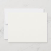Monogram Ivory Simple Monogrammed Social Notecard Mitteilungskarte (Rückseite)