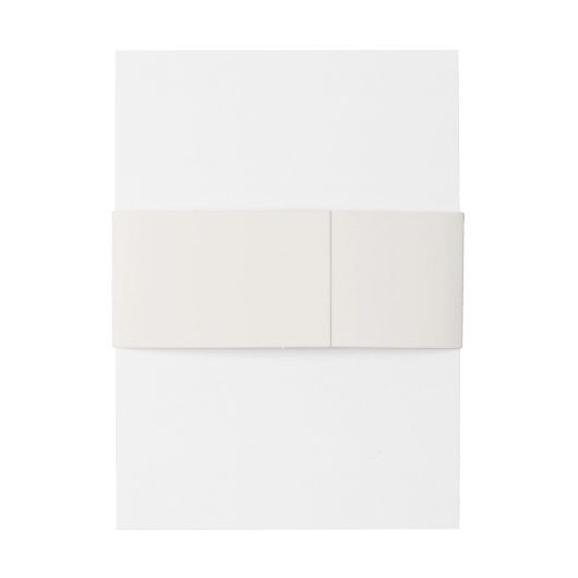 Monogram Ivory Simplistic Wedding Einladungsbanderole (Rückseitenbeispiel)