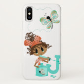 Monogram J Case-Mate Barely There iPhone X Case (Rückseite)