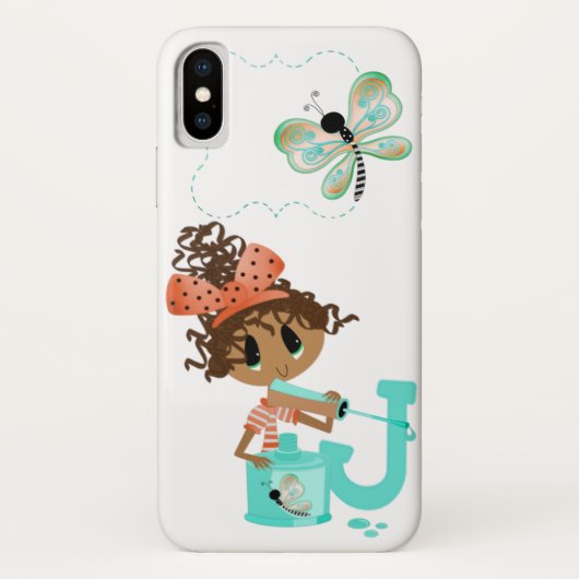 Monogram J Case-Mate Barely There iPhone X Case (Rückseite)
