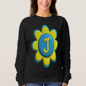 Monogram J Colorful Flower Sweatshirt (Vorderseite)