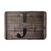Monogram J Initial Bath, Kitchen Mat Cabin Rustika Badematte (Vorderseite)