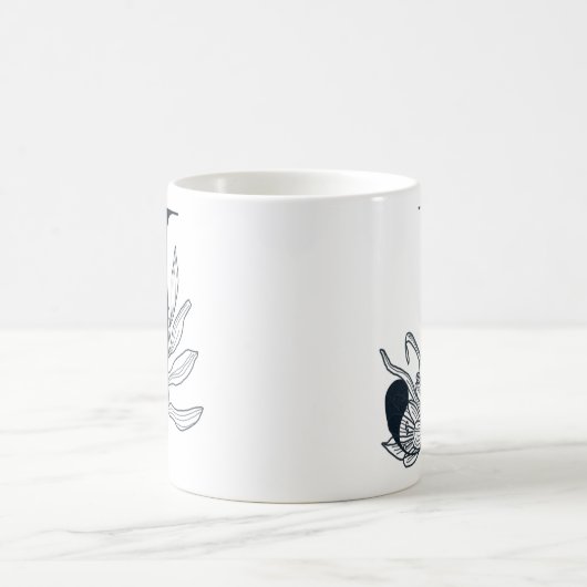 Monogram J Initial Coffee Tasse (Mittel)