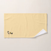 Monogram J Pale Yellow Badhandtuch Set (Handtuch)