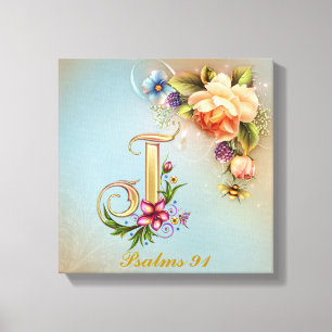 Monogram J Premium Wrapped Canvas (Gloss) Leinwanddruck