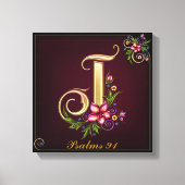 Monogram J Premium Wrapped Canvas (Gloss) Leinwanddruck (Vorderseite)